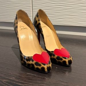 Christian Louboutin DORACORA Leopard Patent 100 EU39